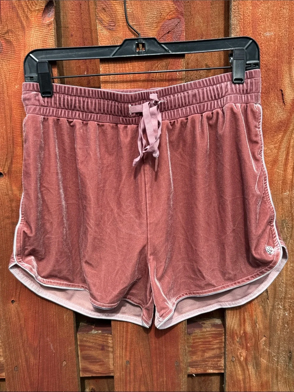 BuffBunny Velvet Athletic Shorts - Dusty Rose Pink Size M - Picture 2 of 7